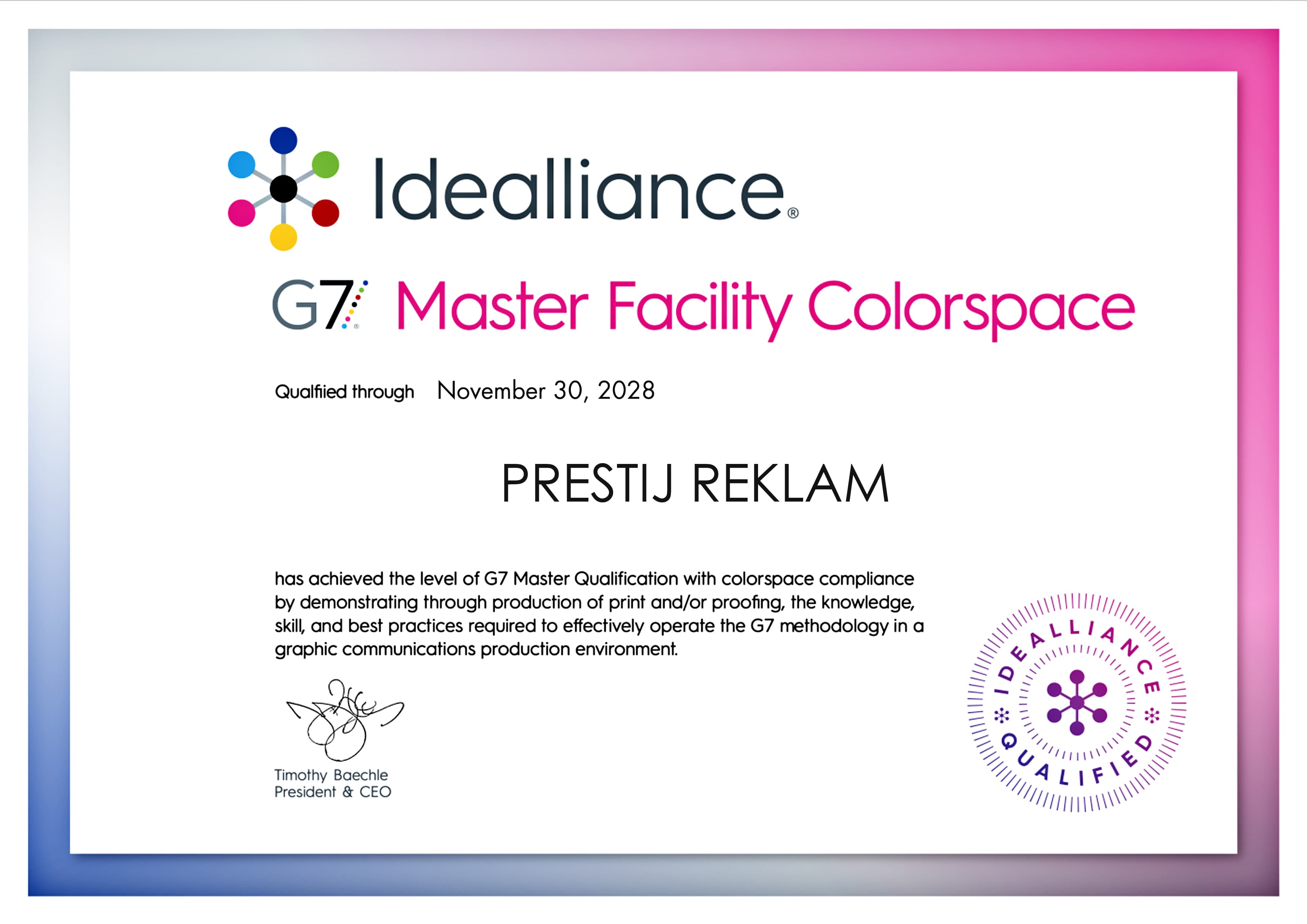 G7 Master Facility Colorspace